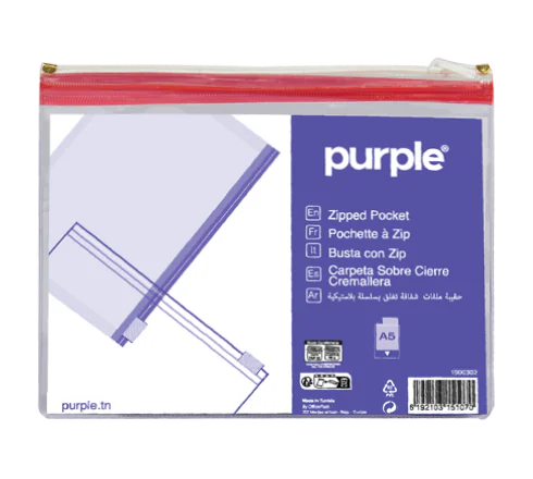 POCHETTES À ZIP A5