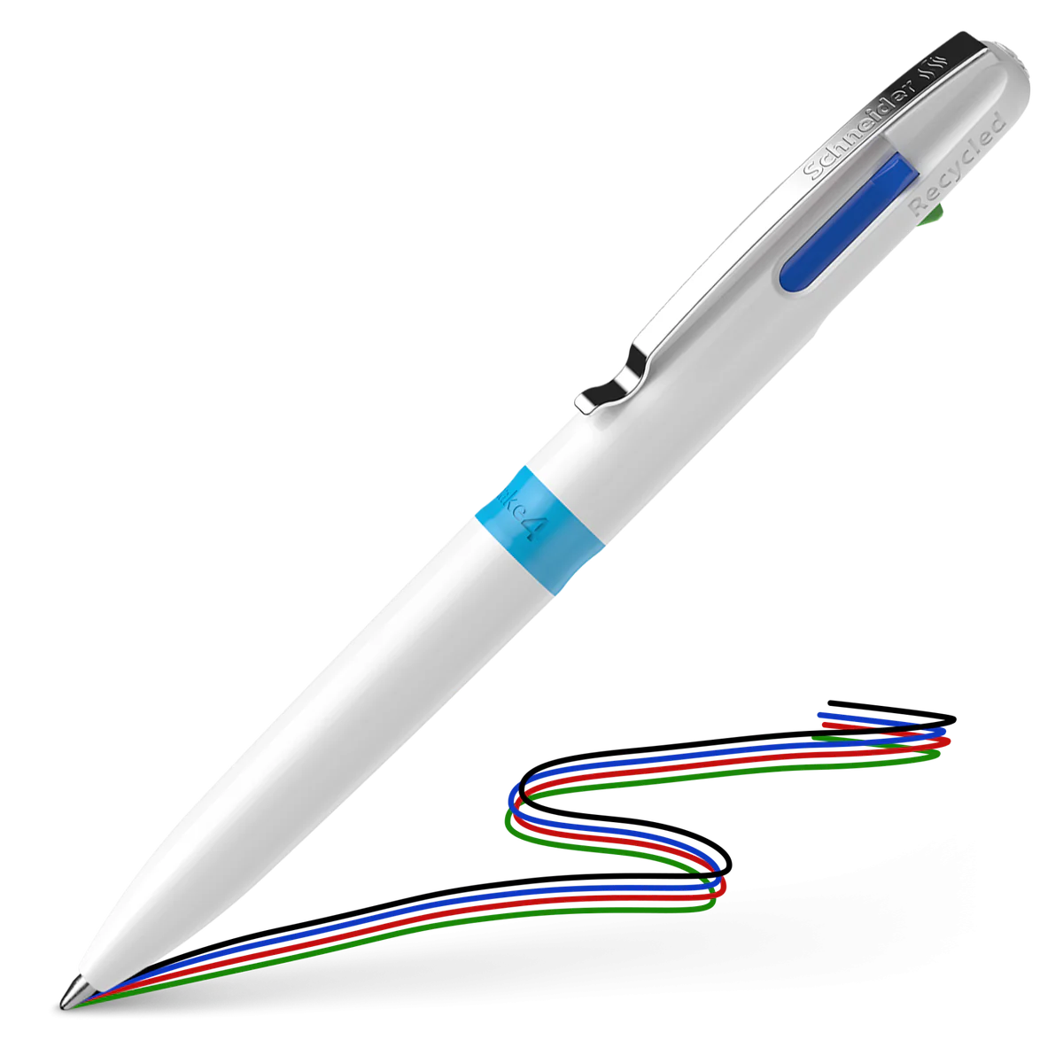 STYLO À CLIP SCHNEIDER TAKE 4 QUATRES COULEURS