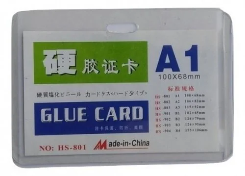 PORTES BADGE TRANSPARENT A1 100 X 68 MM