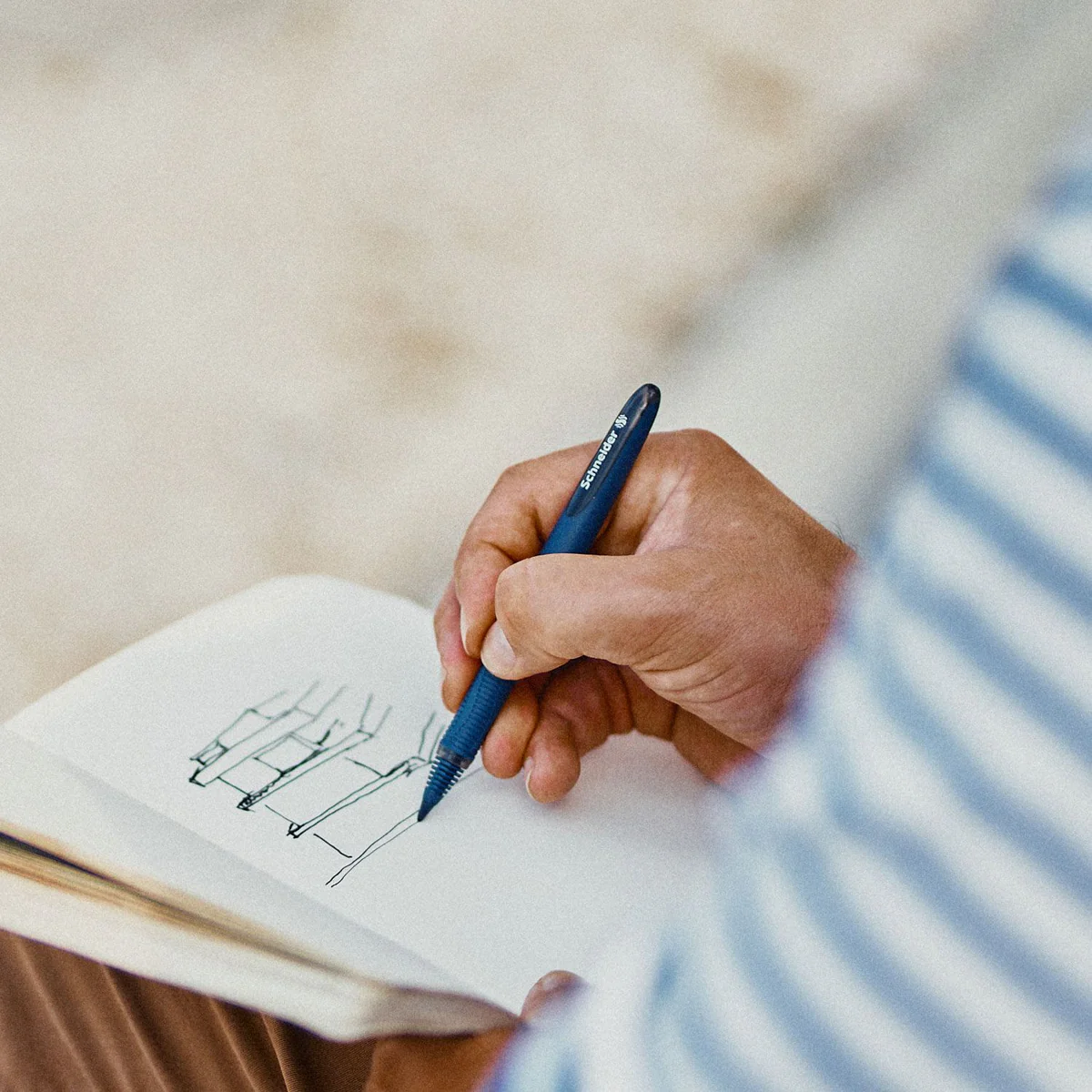 STYLO ROLLER-GEL SCHNEIDER ONE BUSINESS BLEU - Vue 3