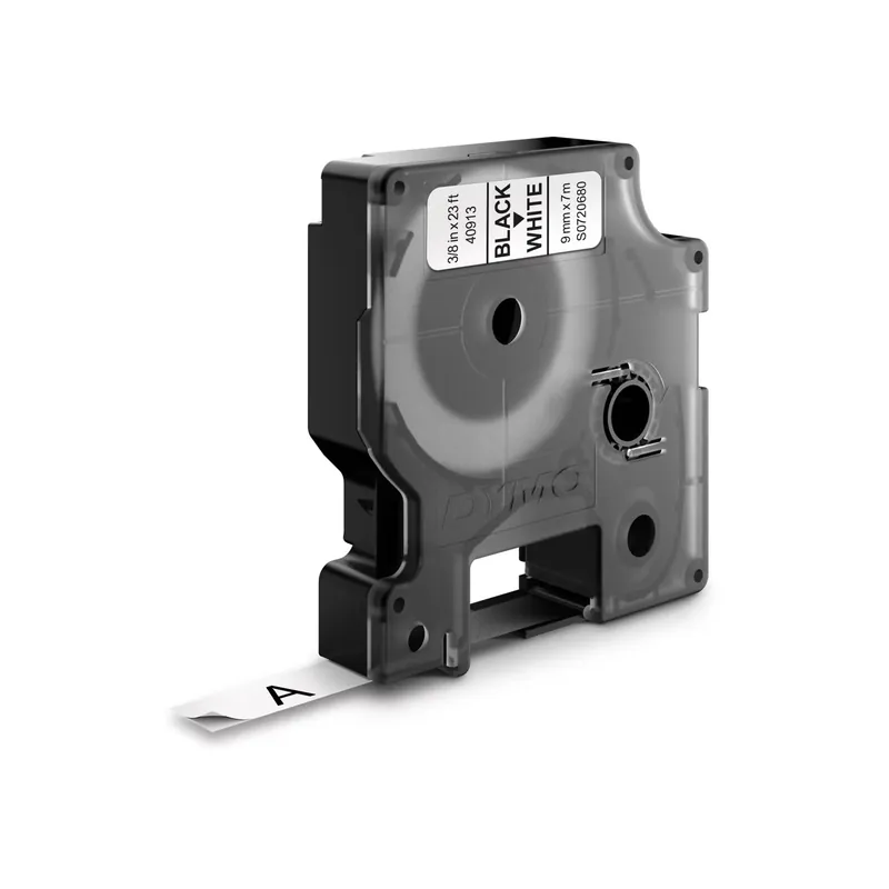 RUBAN POUR ÉTIQUETEUSE NOIR SUR BLANC DYMO 9 MM X 7 M - Vue 2