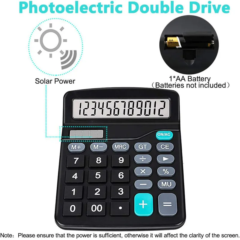 CALCULATRICE DE BUREAU 12 CHIFFRES DEXIN KK-837-12S - Vue 4