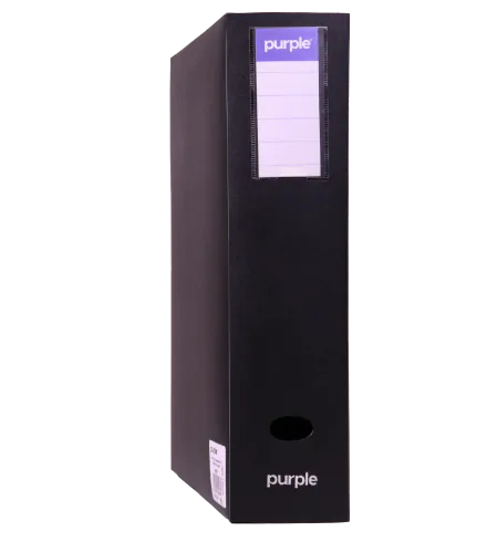 BOITE DE CLASSEMENT DOS 80MM PURPLE ESSENTIAL NOIR