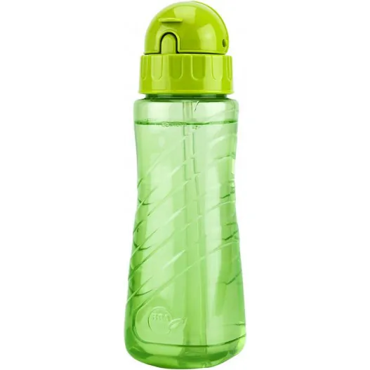 BOUTEILLE D'EAU AVEC PAILLE NOVACOLOR 500 ML VERT