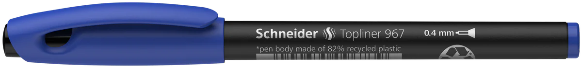 STYLO FEUTRE POINTE FINE SCHNEIDER TOPLINER 967 BLEU - Vue 3
