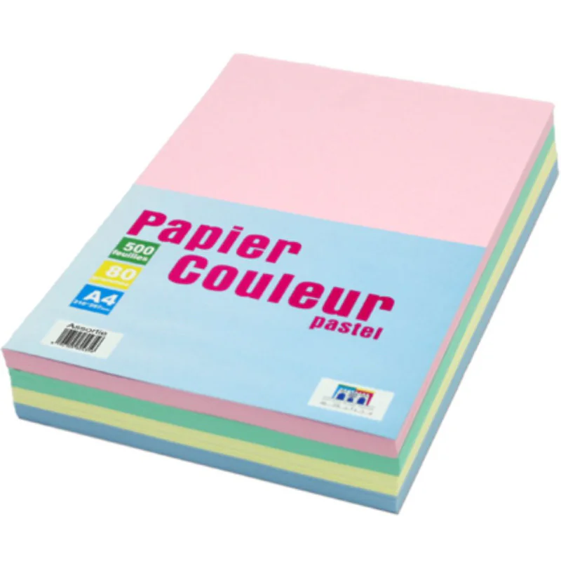 PAPIER COULEURS PASTELS 80GR A4 500F RIBAT