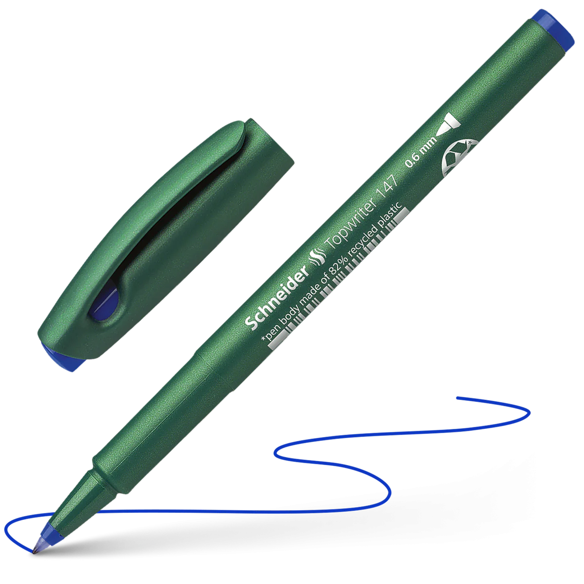 STYLO FIBRE SCHNEIDER TOPWRITER 147 BLEU - Vue 2