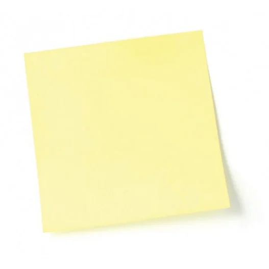 STICK NOTE 75*75 JAUNE PASTEL 100F