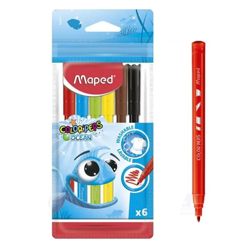 FEUTRES MAPED POCHETTE 6 COULEURS - Vue 2