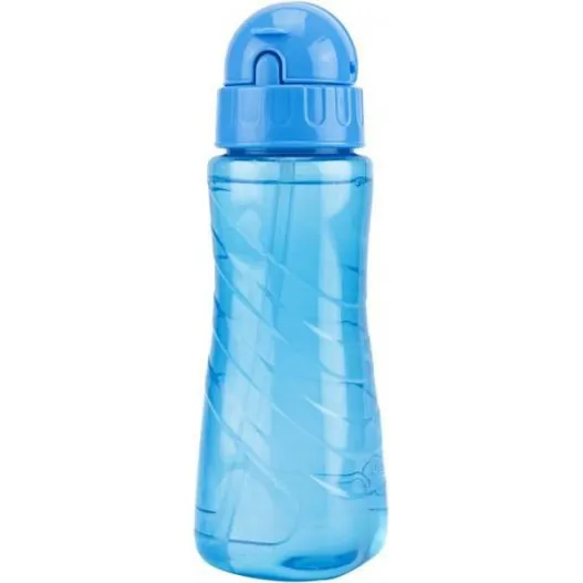 BOUTEILLE D'EAU AVEC PAILLE NOVACOLOR 500 ML BLEU