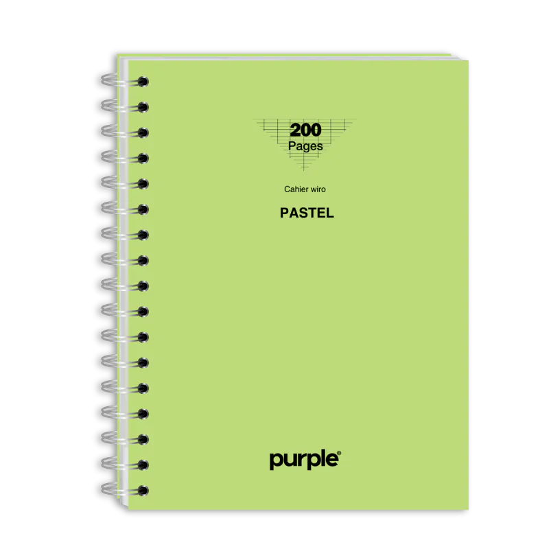 CAHIER AVEC SPIRALE GM 200 PAGES A4 PASTEL PURPLE - Vue 3
